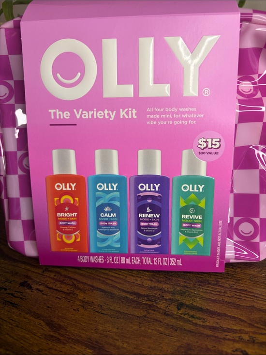 olly Other - The Variety Kit Kids Body Washes - Pink Packaging (Bright, Calm, Renew, Revive)